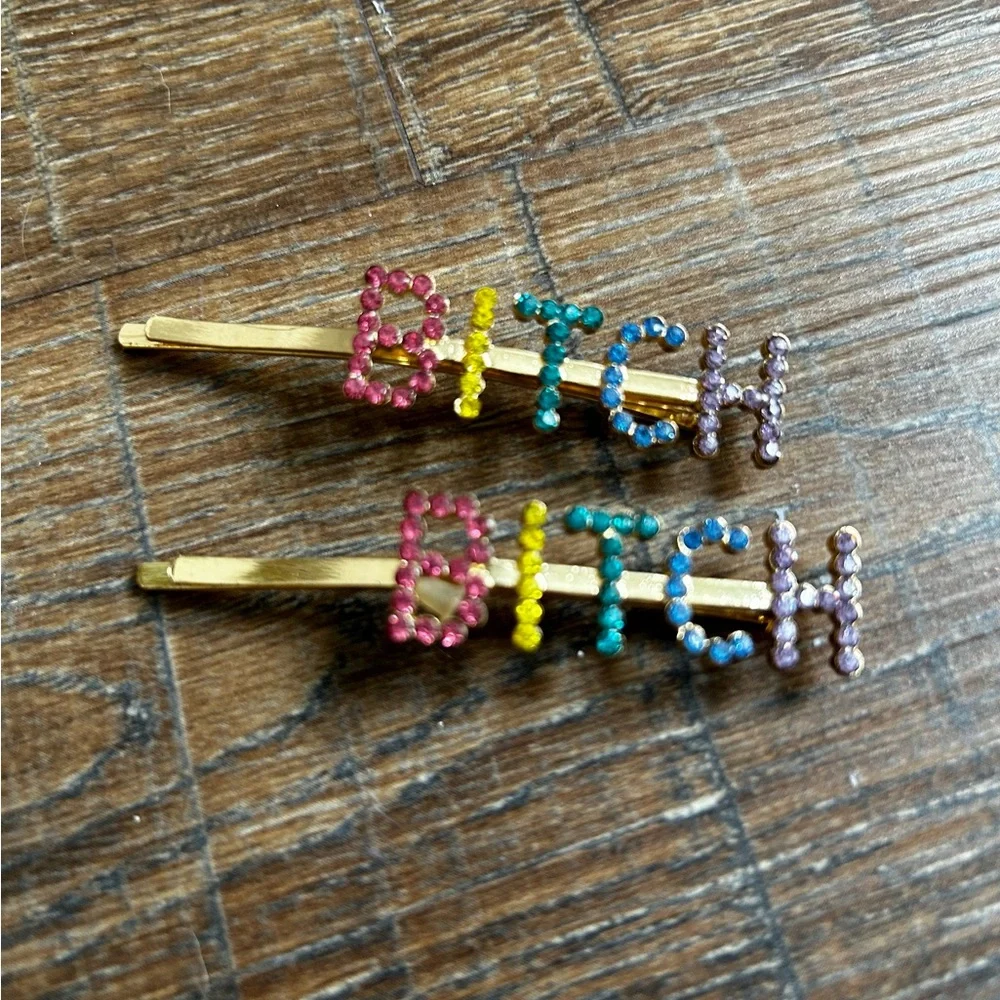 B*TCH hair barrettes - Picture 1 of 5